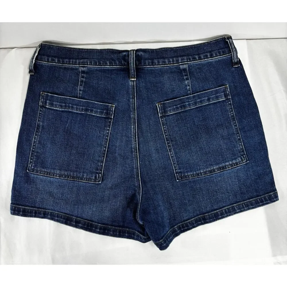 J. CREW Denim Shorts‎ Women Pockets High Rise 31 Medium Wash